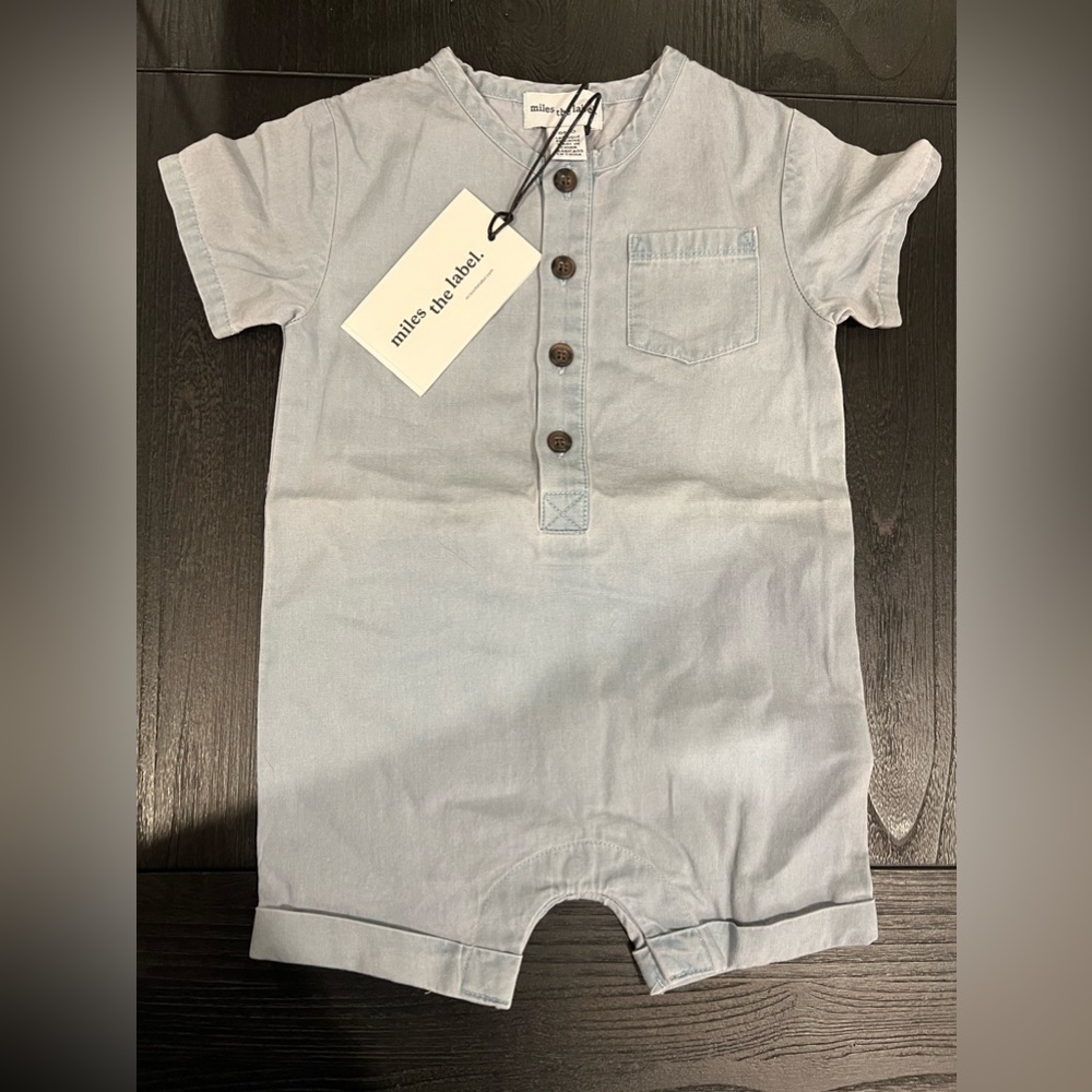 NWT- Miles the Label 9 month Chambray Jumper